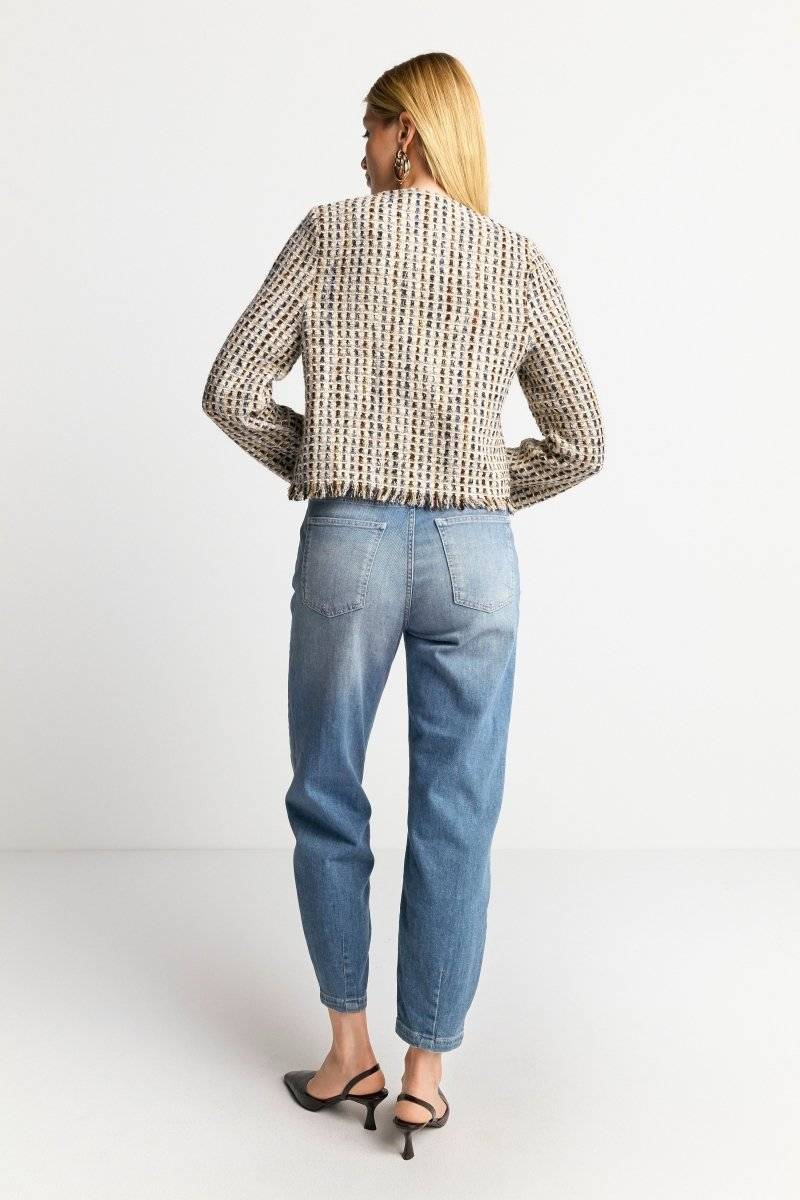 Eich & Royal Bouclé-Jacke mit Fransen Verkauf
