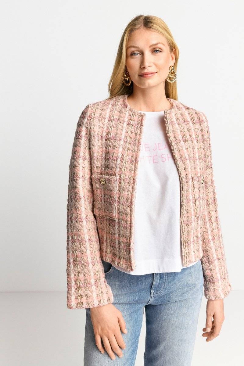 Eich & Royal Bouclé-Jacke mit Rundhalsausschnitt Angebote