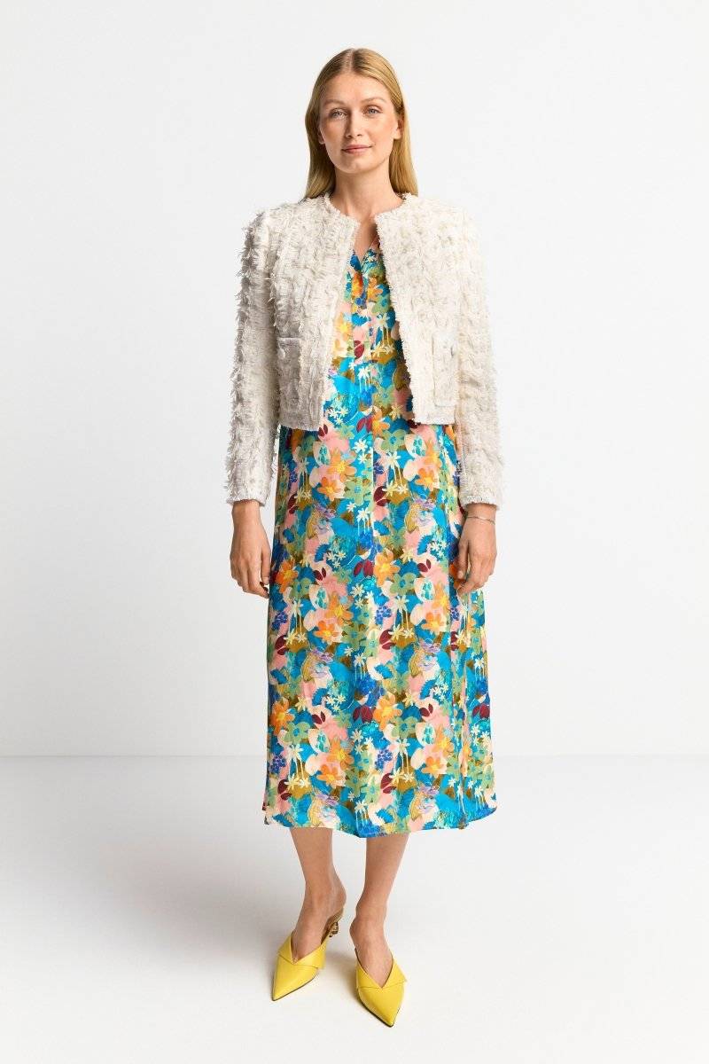Eich & Royal Kurze Jacke mit fransiger Struktur Hotsell