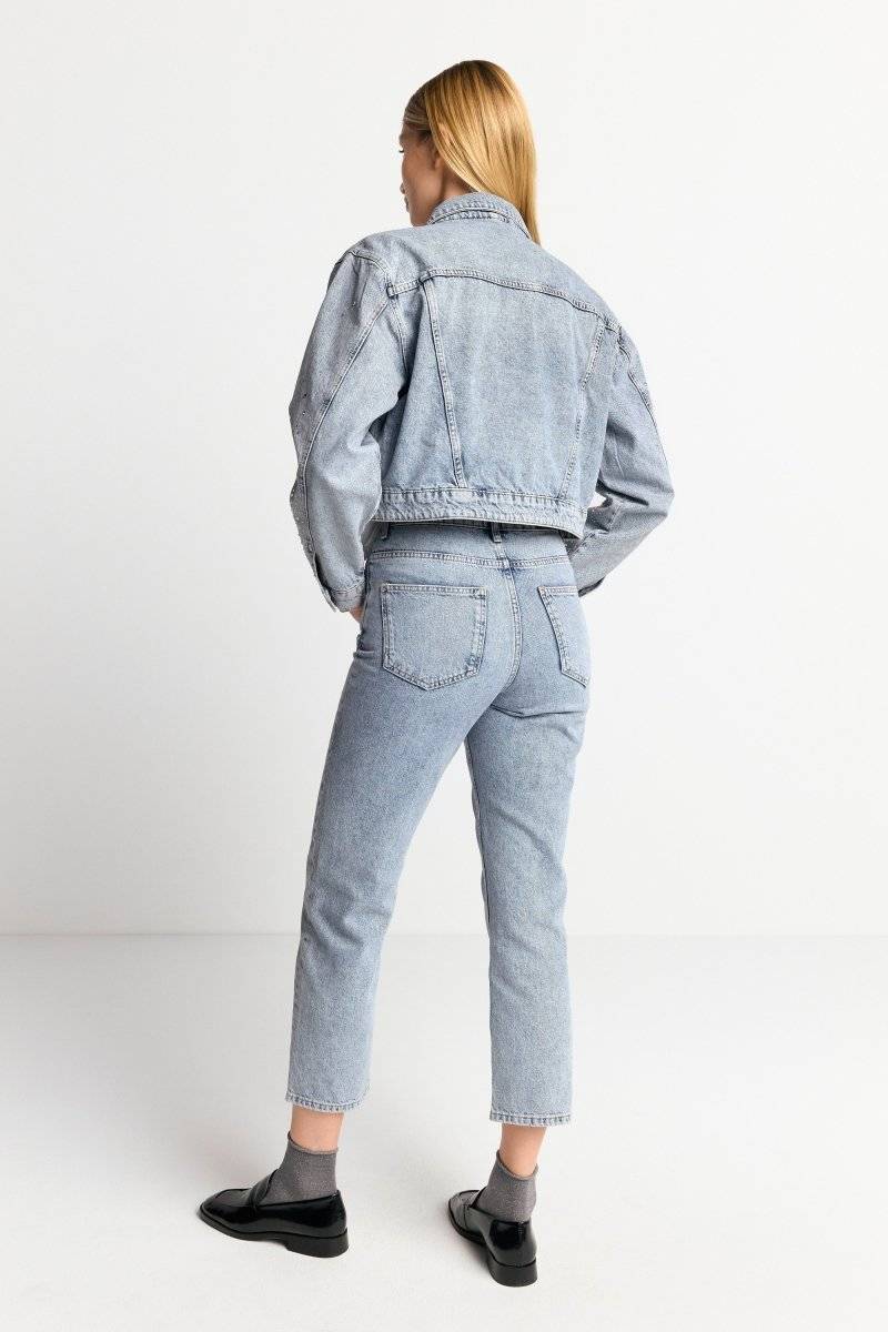 Eich & Royal Denim-Jacke mit Strassdetails 50% Rabatt mit kostenlosem Versand