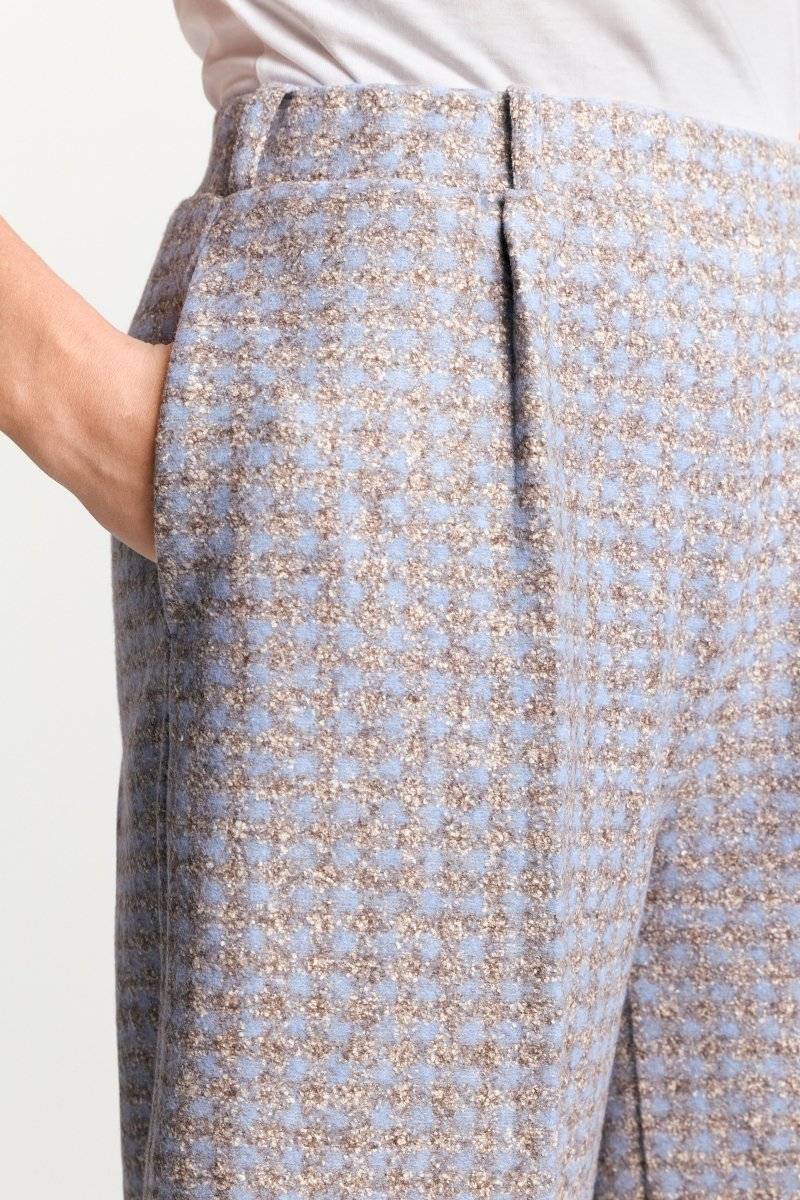 Eich & Royal Karierte Culotte aus Wollmix Schlussverkauf