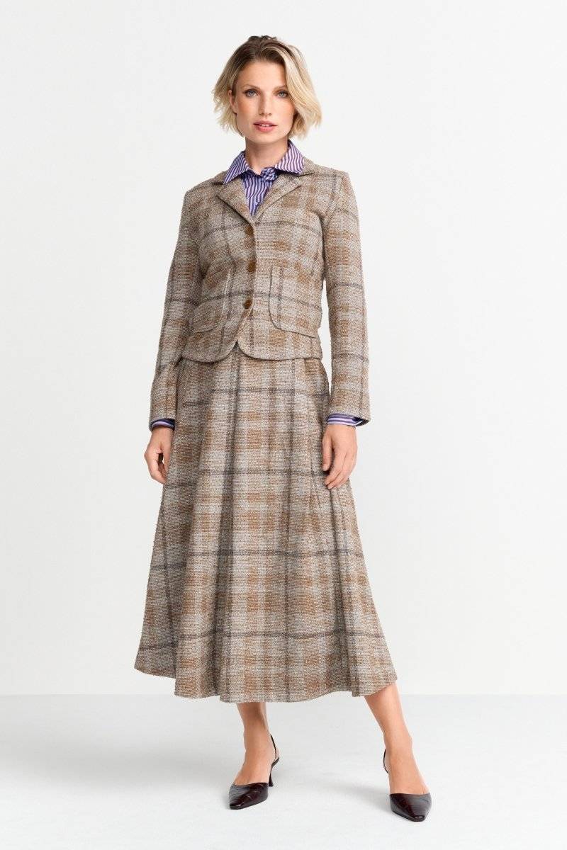 Eich & Royal Taillierter Blazer mit Karomuster Schlussverkauf