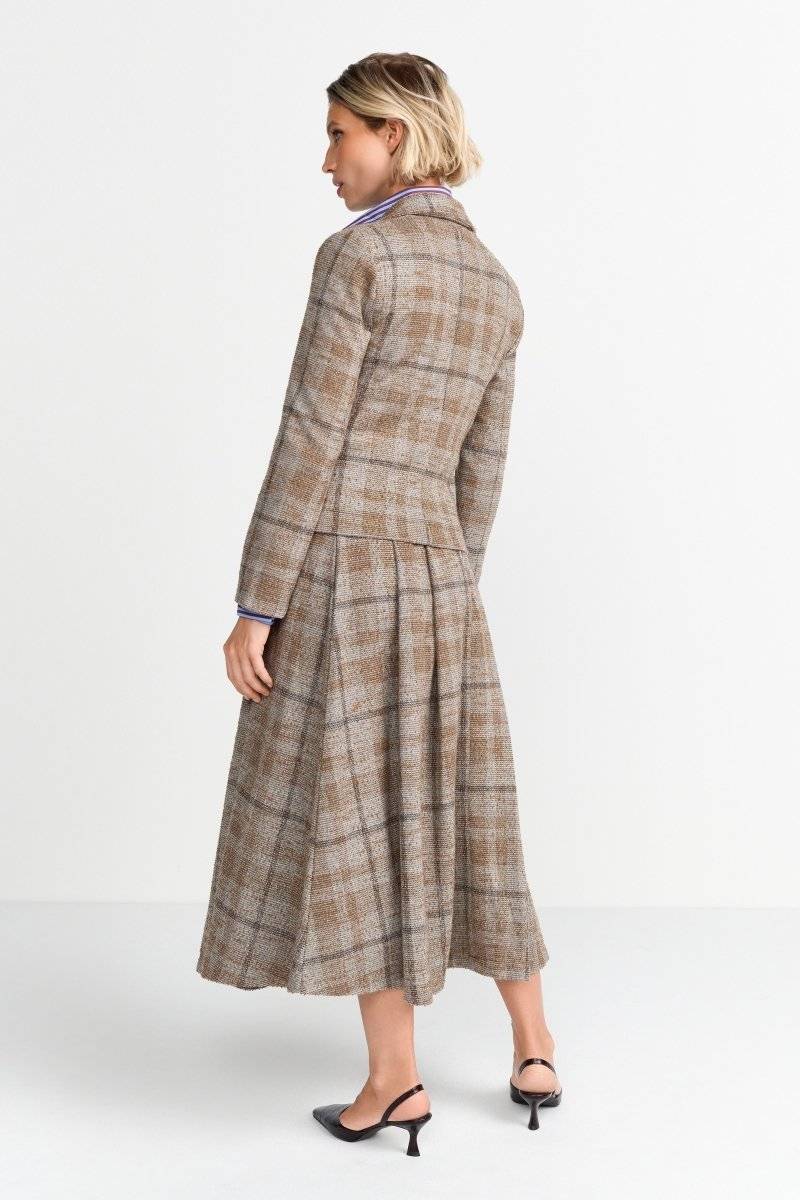 Eich & Royal Taillierter Blazer mit Karomuster Schlussverkauf