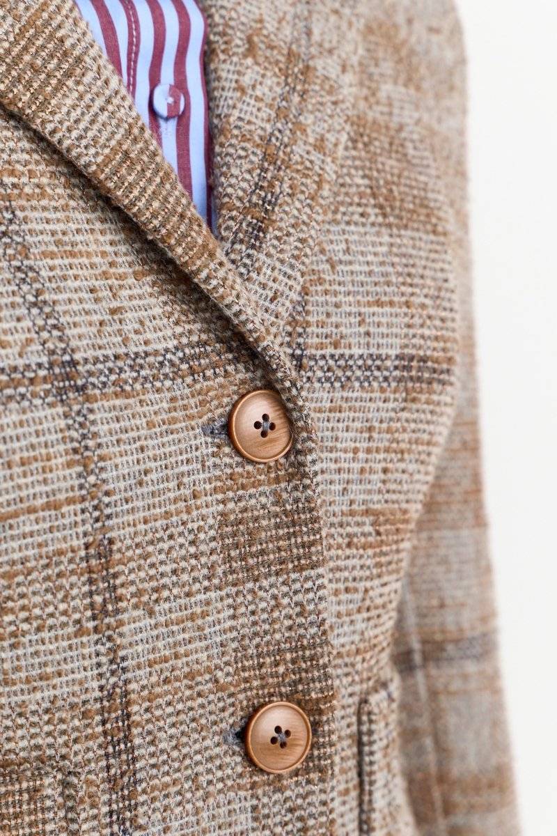 Eich & Royal Taillierter Blazer mit Karomuster Schlussverkauf