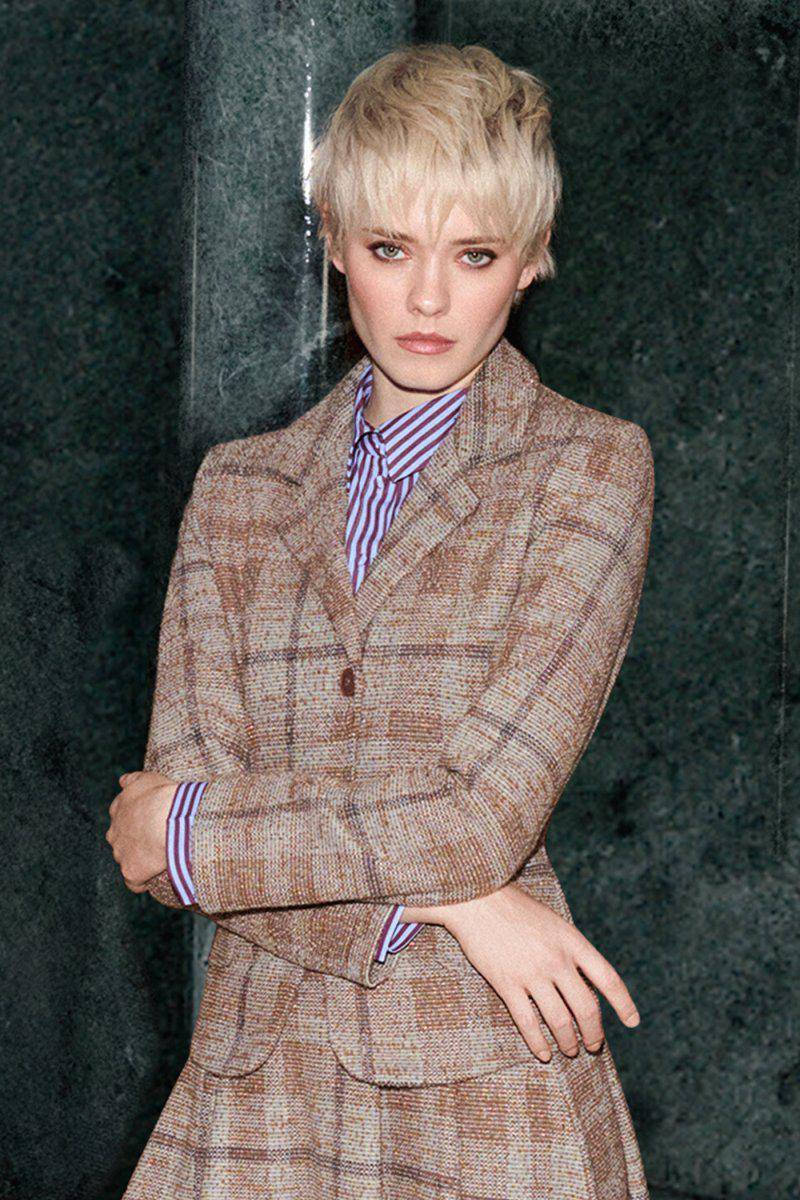 Eich & Royal Taillierter Blazer mit Karomuster Schlussverkauf