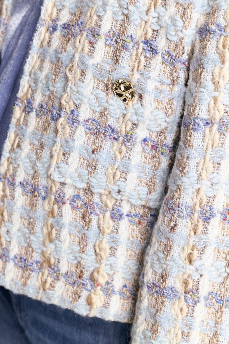 Eich & Royal Bouclé-Jacke mit Rundhalsausschnitt Bestseller