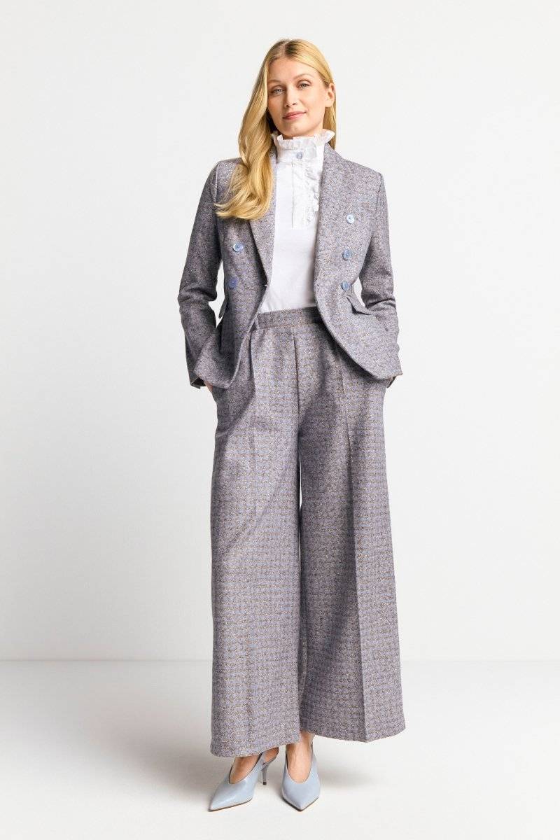 Eich & Royal Karierter Wollblazer mit Reverskragen im Angebot