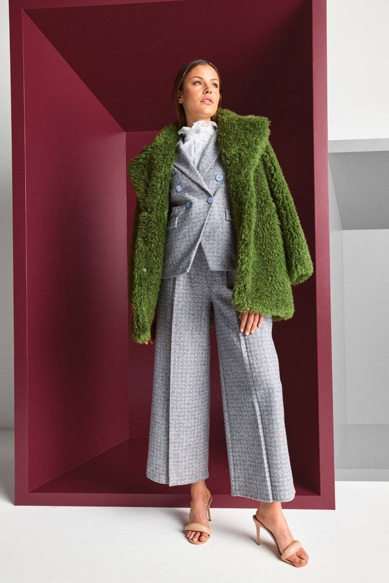 Eich & Royal Karierter Wollblazer mit Reverskragen Fabrikverkauf