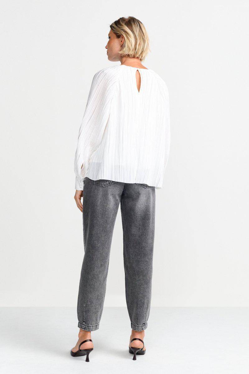 Eich & Royal Ausgestellte Plissee-Bluse Outlet