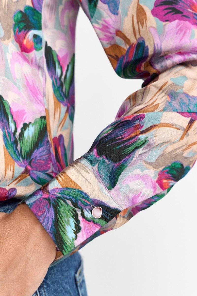 Eich & Royal Hemdkragenbluse mit Blumenprint Günstiger Verkauf