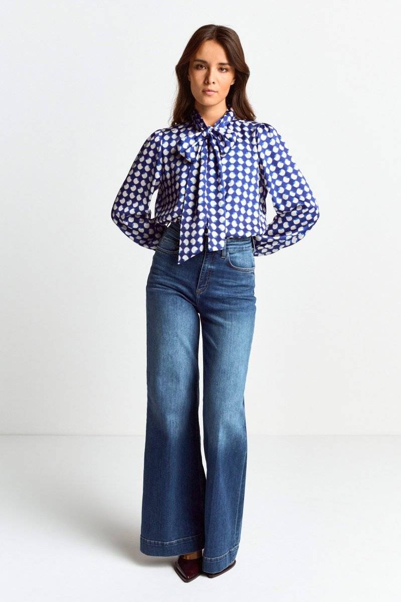 Eich & Royal Schluppenbluse mit Frill-Kragen Fabrikverkauf