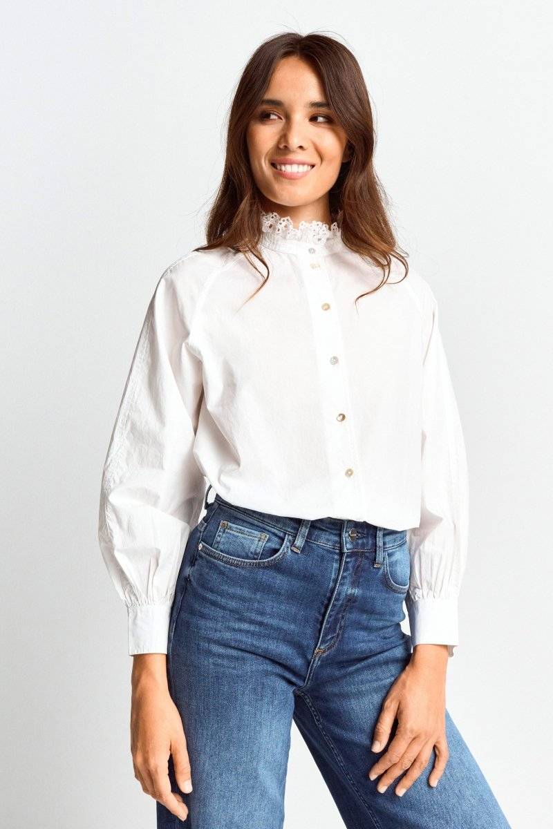 Eich & Royal Bluse mit Rüschenkragen