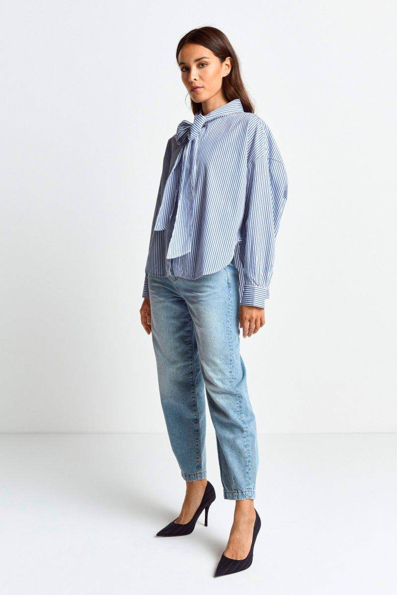 Eich & Royal Bluse mit Bindekragen Blitzverkäufe
