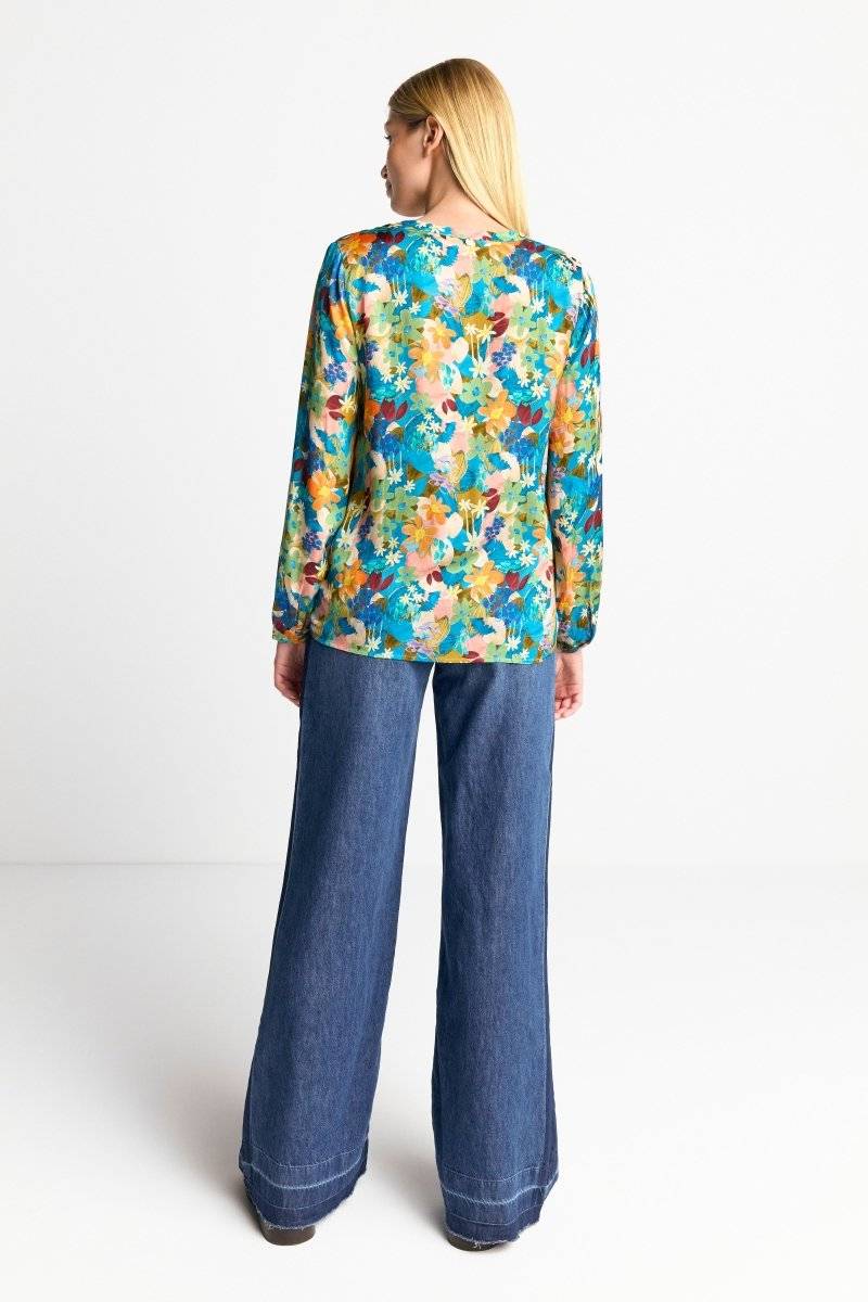 Eich & Royal V-Neck-Bluse mit Knöpfen Blitzverkäufe