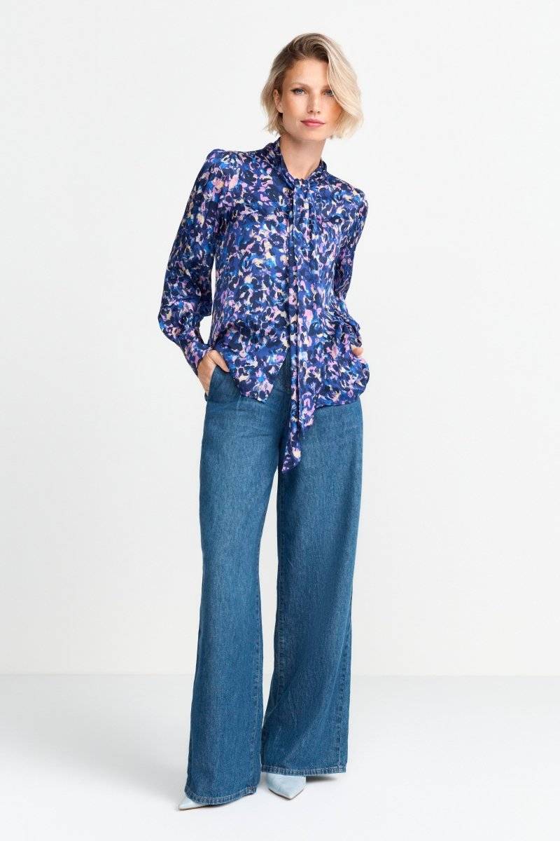 Eich & Royal Schluppenbluse mit Leo-Print Hotsell