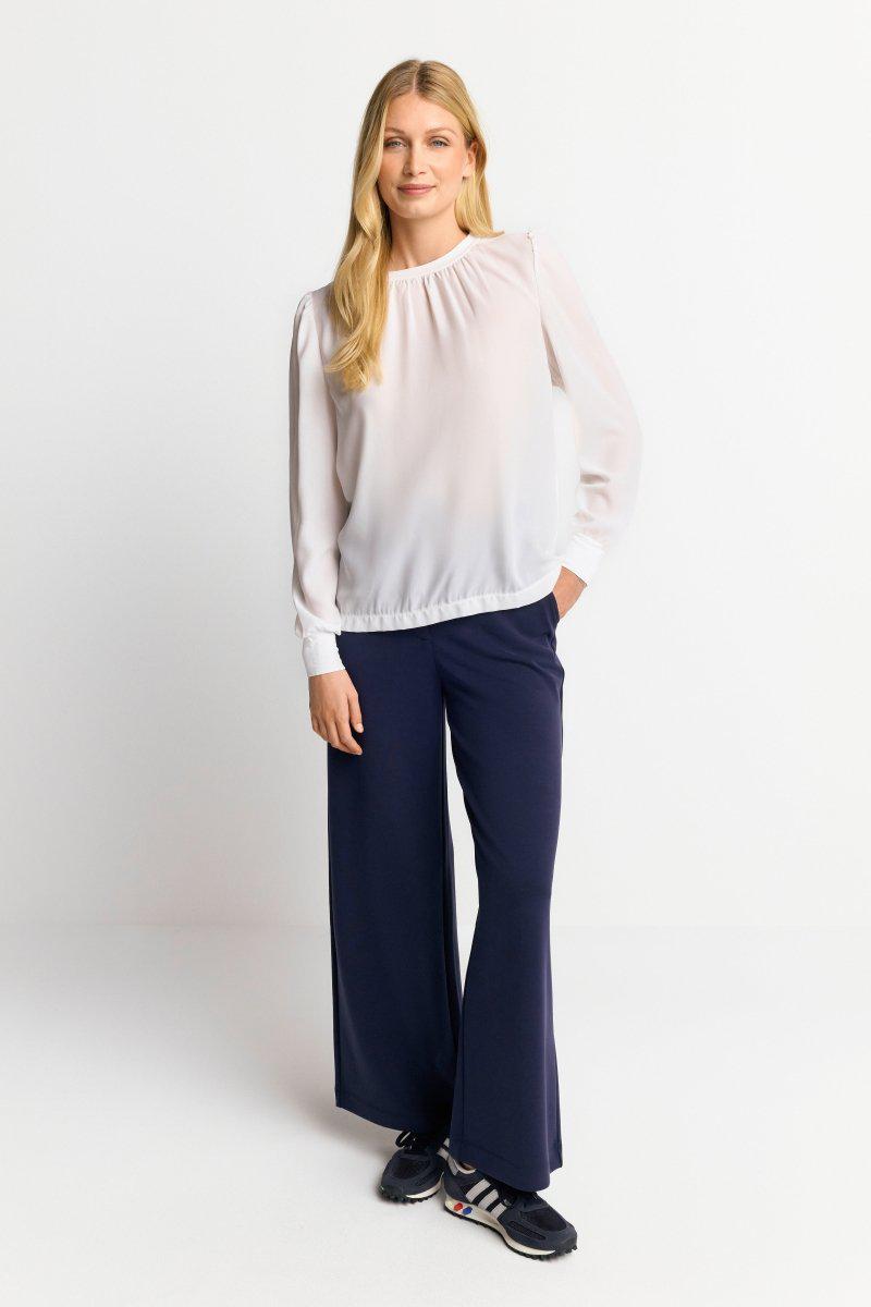 Eich & Royal Chiffonbluse mit Rundhalsausschnitt im Angebot
