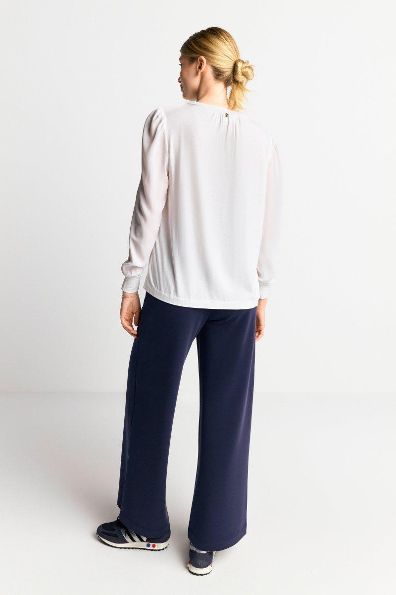 Eich & Royal Chiffonbluse mit Rundhalsausschnitt im Angebot