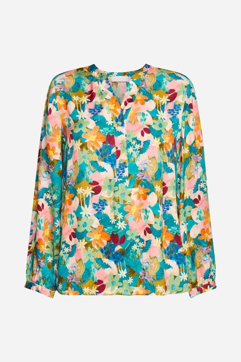 Eich & Royal V-Neck-Bluse mit Knöpfen Günstiger Verkauf