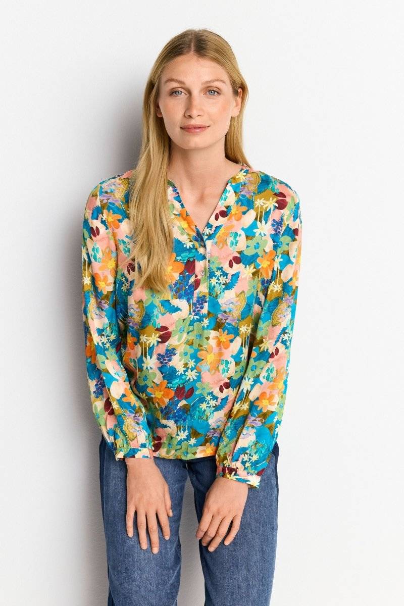 Eich & Royal V-Neck-Bluse mit Knöpfen Günstiger Verkauf