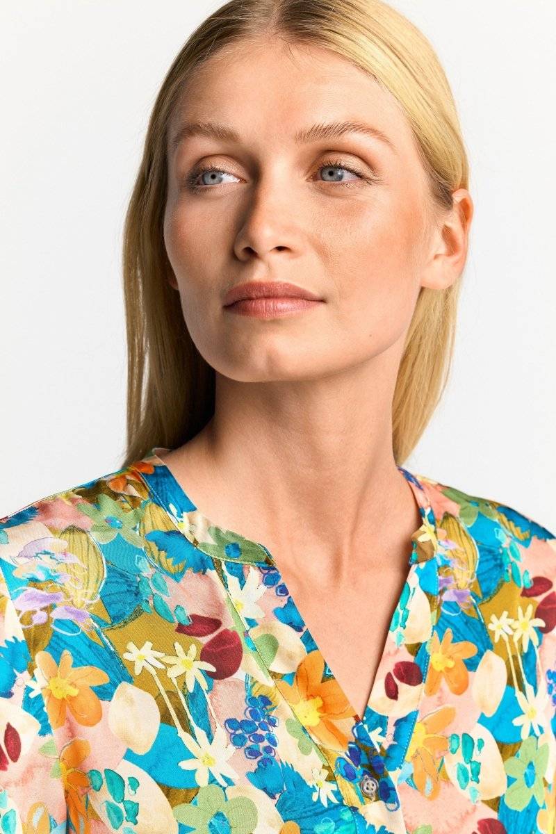 Eich & Royal V-Neck-Bluse mit Knöpfen Günstiger Verkauf