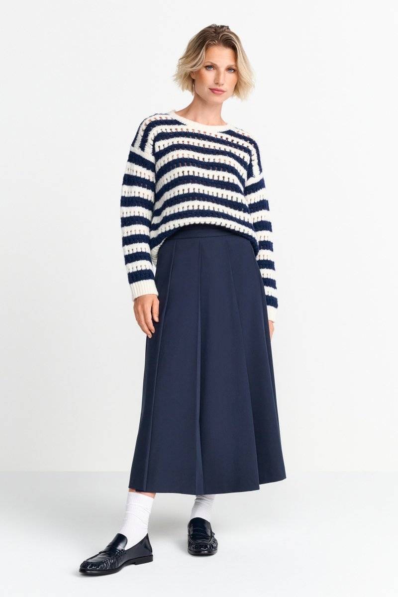 Eich & Royal Gestreifter Lochstrickpullover Blitzverkäufe