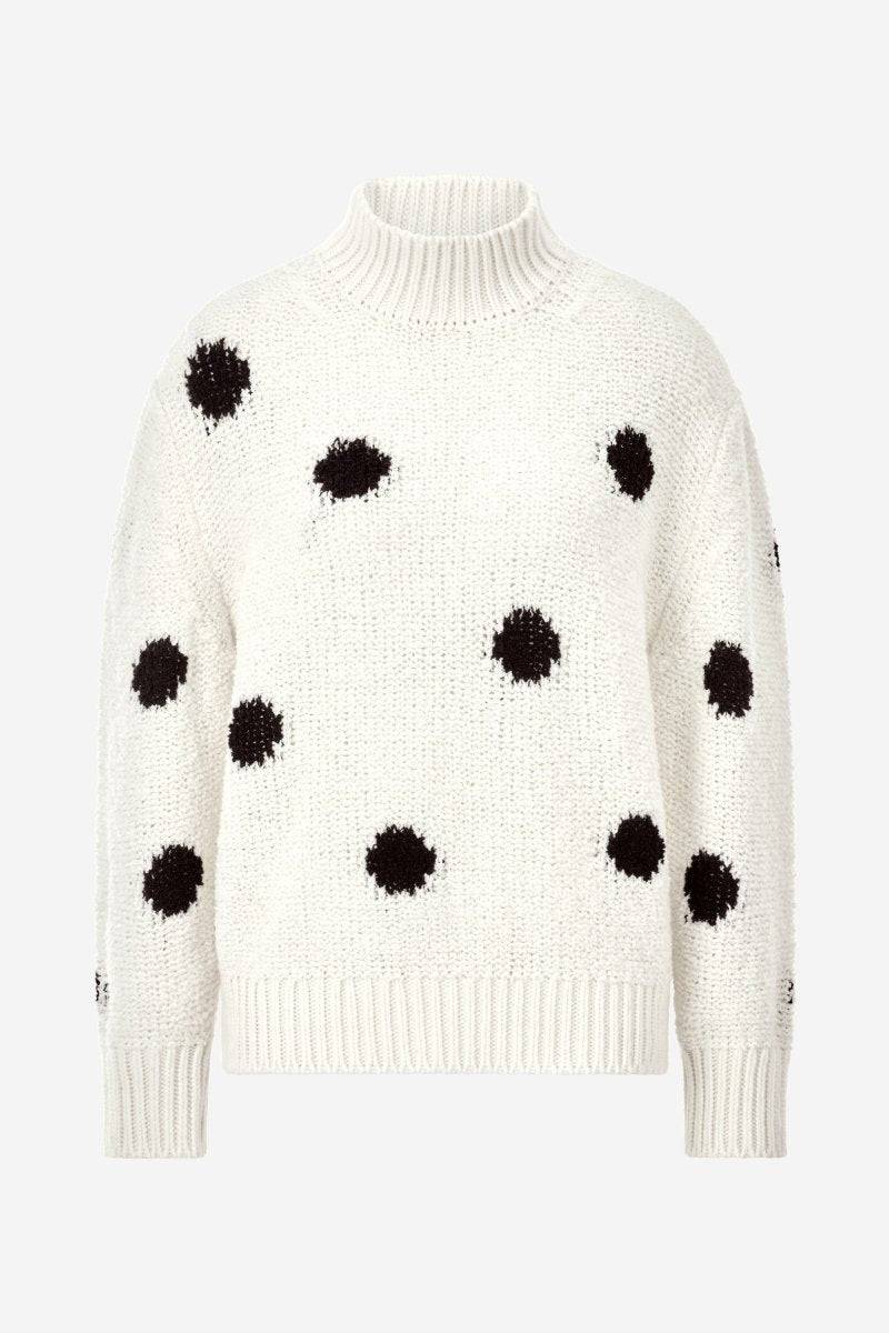 Eich & Royal Pullover mit blauen Polka Dots Verkauf