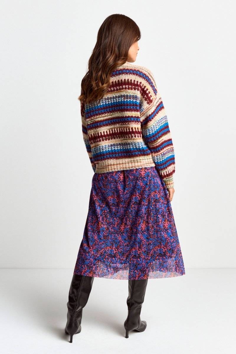 Eich & Royal Pullover mit bunten Streifen Schlussverkauf