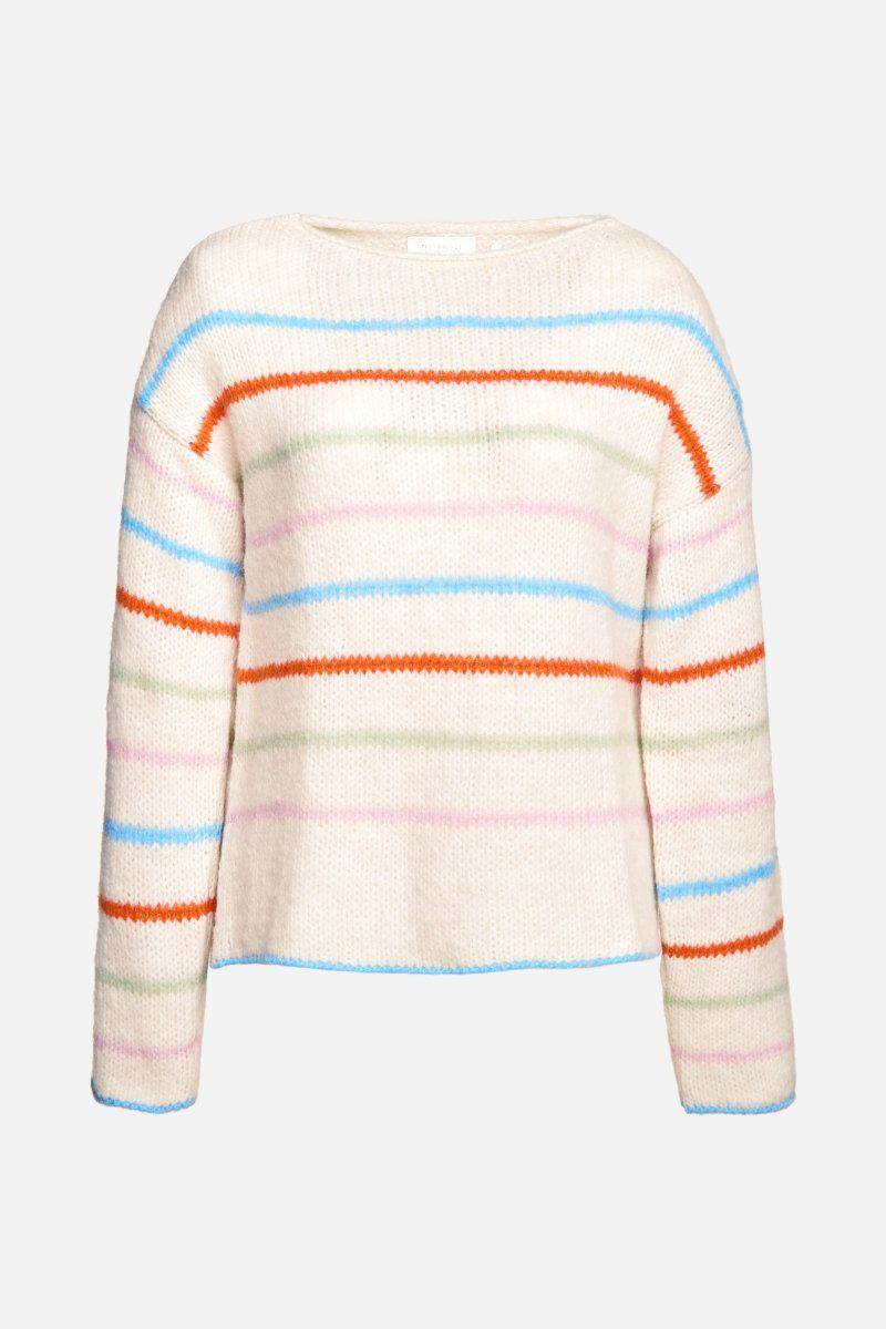 Eich & Royal Gestreifter Pullover in Perlweiß Günstiger Verkauf