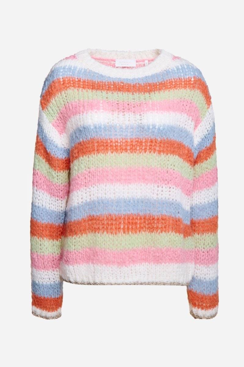 Eich & Royal Gestreifter Grobstrickpullover Meist gekauft