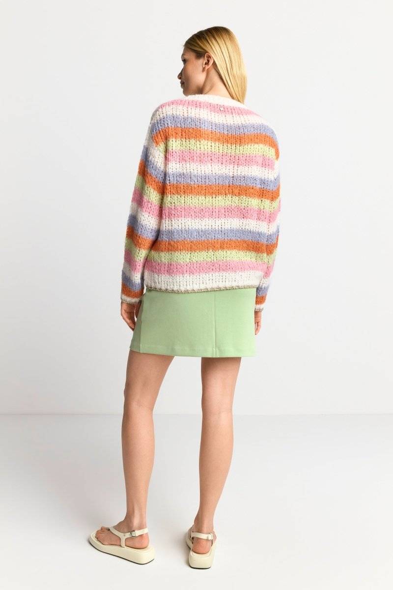 Eich & Royal Gestreifter Grobstrickpullover Meist gekauft