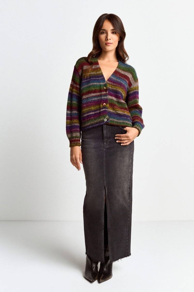Eich & Royal Cardigan mit bunten Kristallknöpfen Online