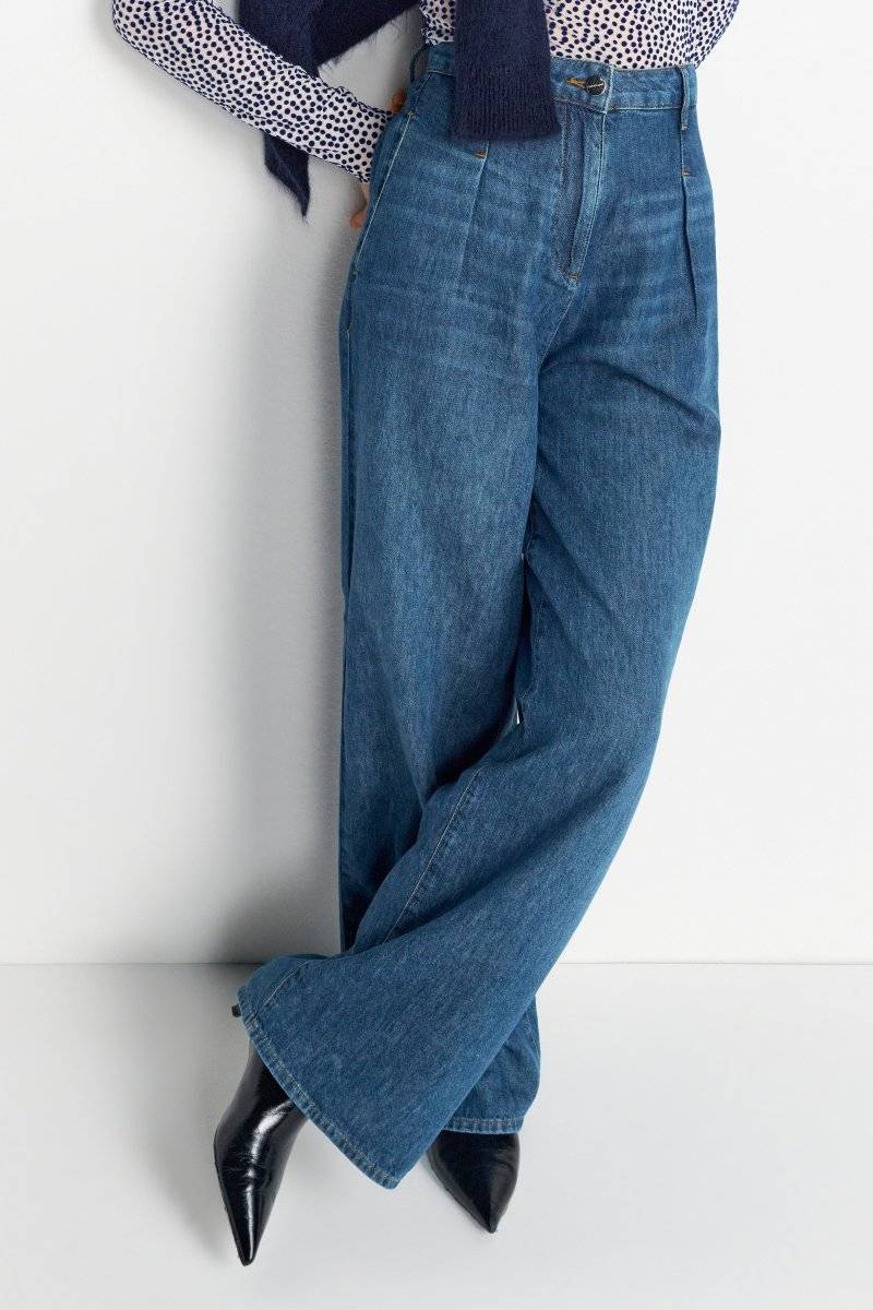Eich & Royal Wide Leg Denim mit hoher Taille Günstiger Verkauf