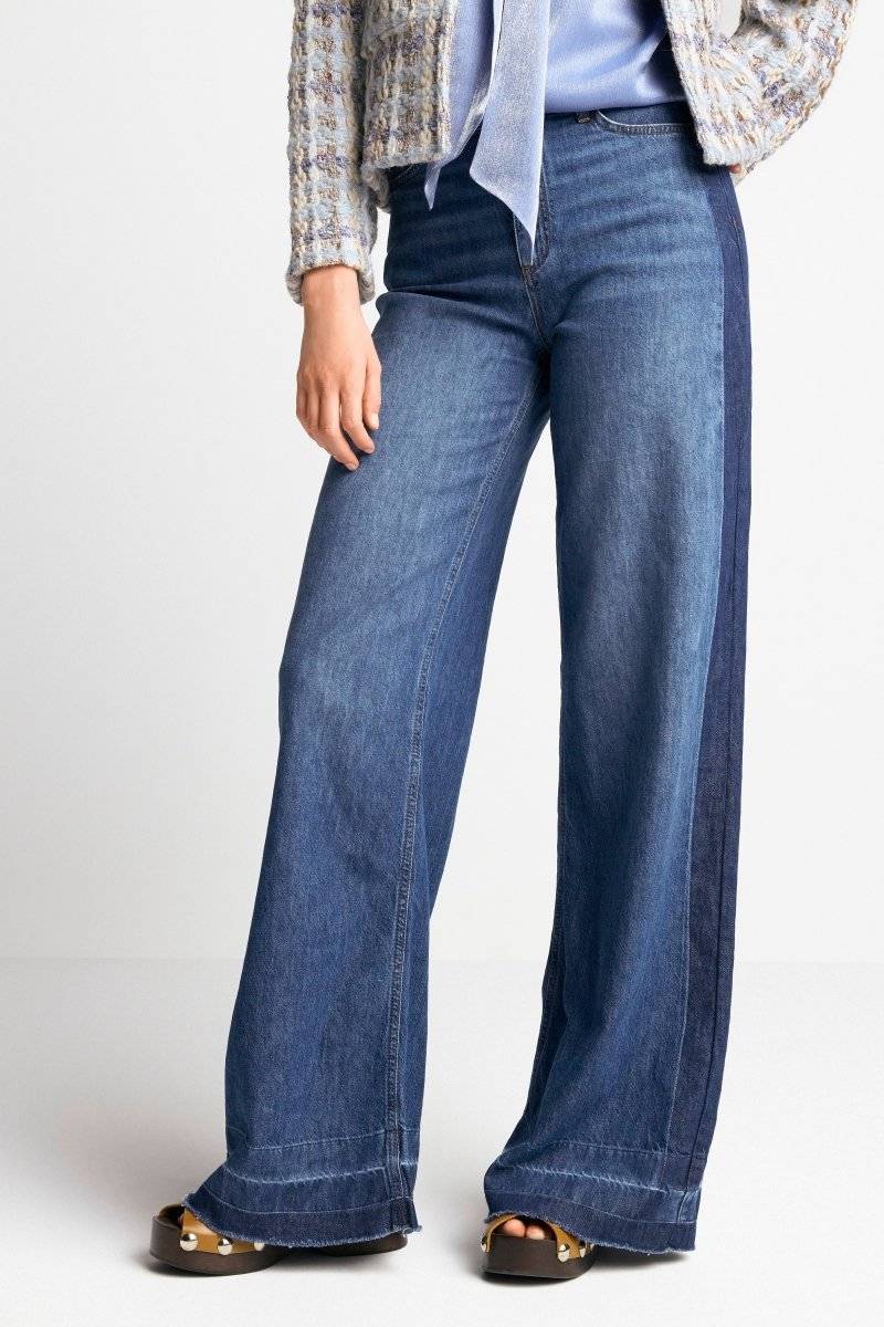 Eich & Royal Wide Leg Denim mit Seitenstreifen Schlussverkauf