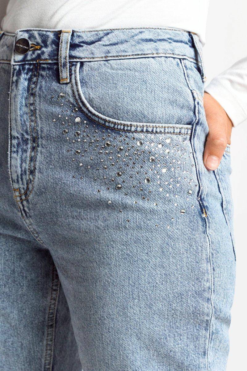 Eich & Royal Denim mit Strassdetails Günstiger Verkauf