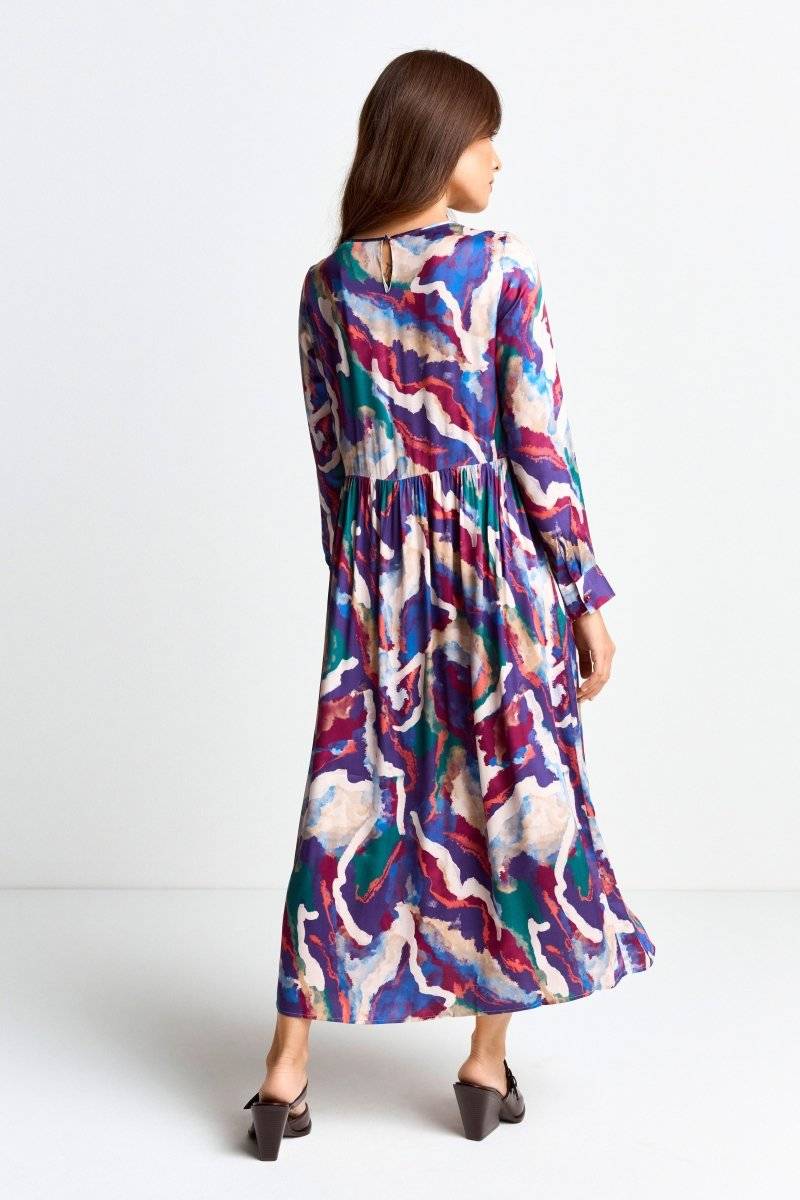 Eich & Royal Midikleid mit abstraktem Print Auslauf