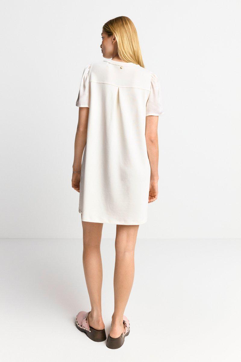 Eich & Royal Minikleid mit seidigen Puffärmeln im Angebot
