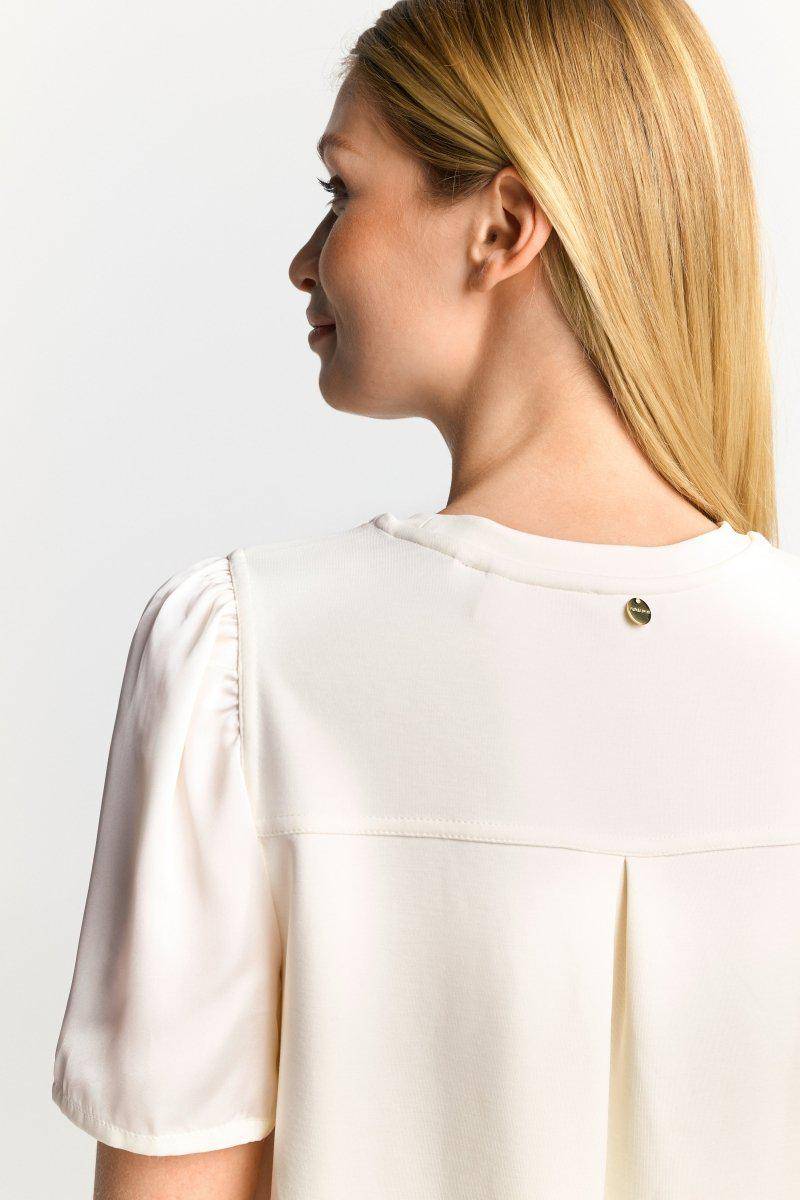 Eich & Royal Minikleid mit seidigen Puffärmeln im Angebot