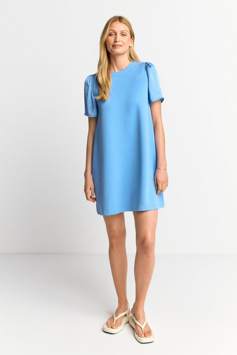 Eich & Royal Minikleid mit seidigen Puffärmeln im Angebot