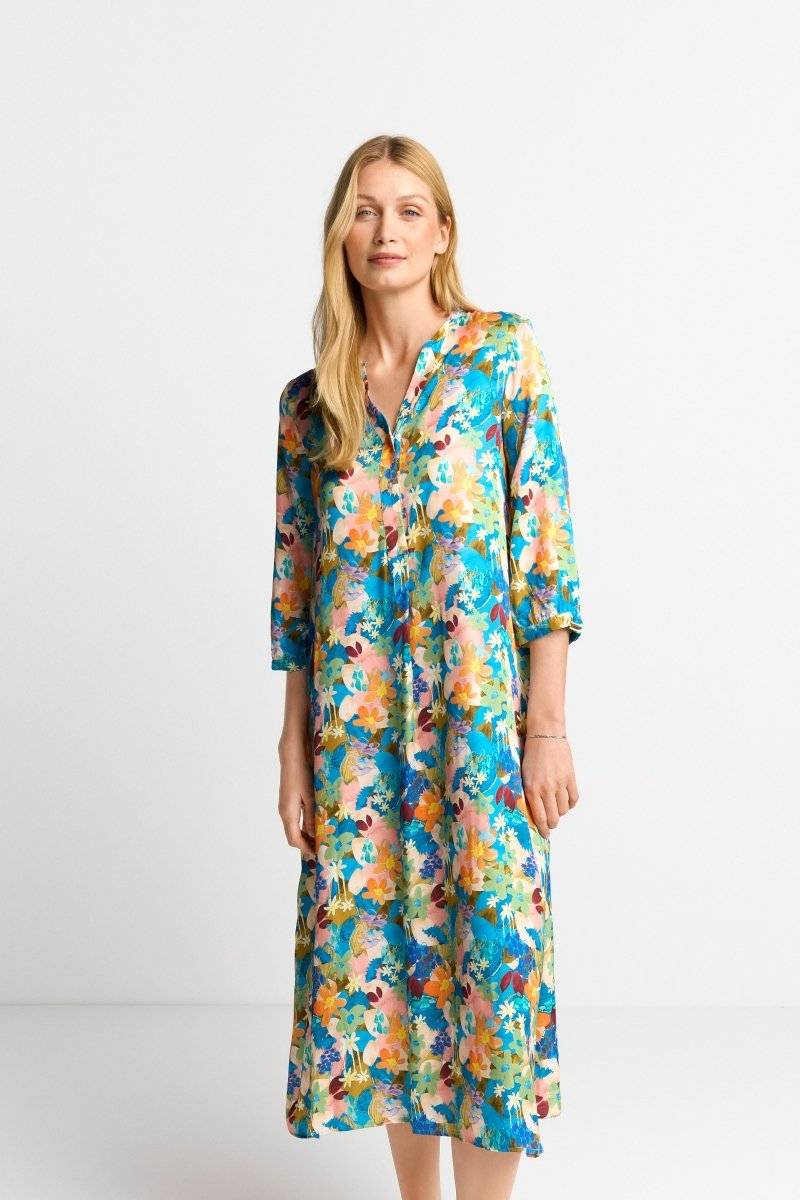 Eich & Royal Midikleid mit buntem Blumenprint Fabrikverkauf