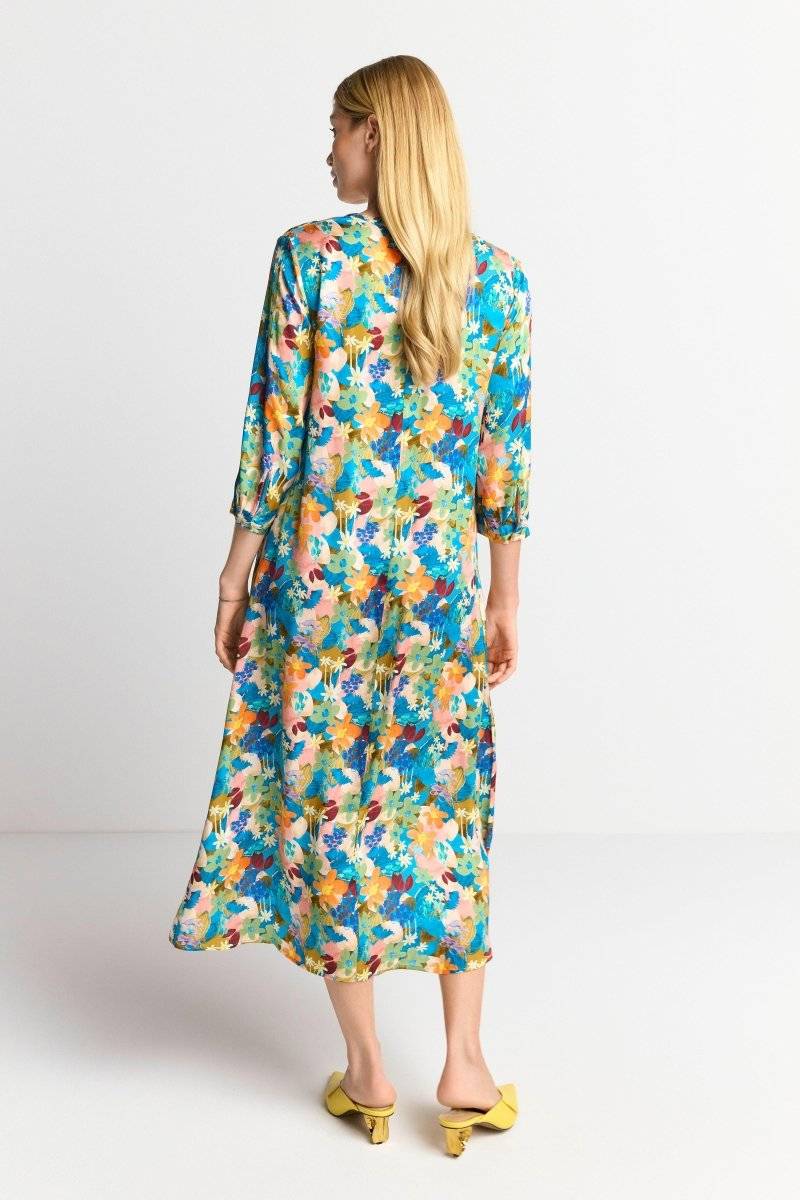 Eich & Royal Midikleid mit buntem Blumenprint Schlussverkauf