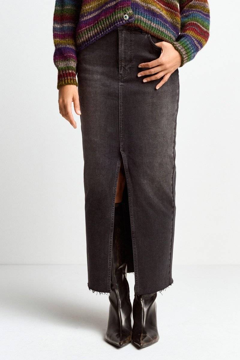 Eich & Royal Denim-Rock mit Schlitz im Angebot