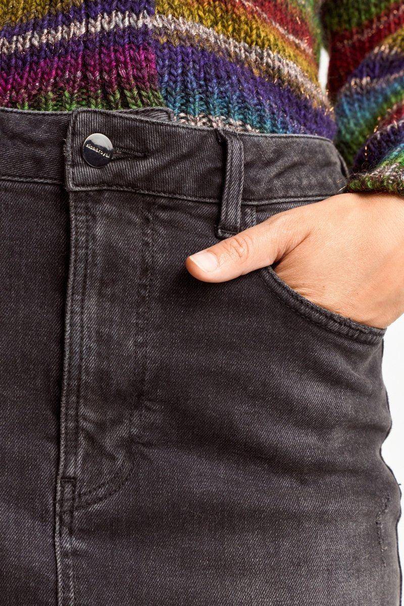 Eich & Royal Denim-Rock mit Schlitz im Angebot