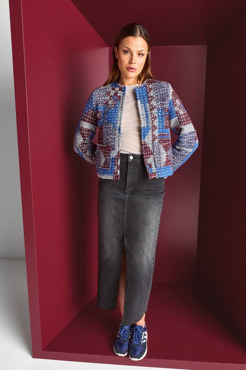 Eich & Royal Denim-Rock mit Schlitz im Angebot