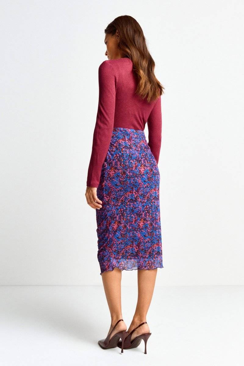 Eich & Royal Midirock mit floralem Allover-Print Günstiger Verkauf