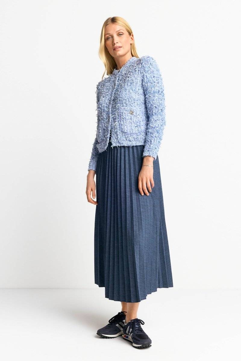 Eich & Royal Plisseerock in Denim-Optik
