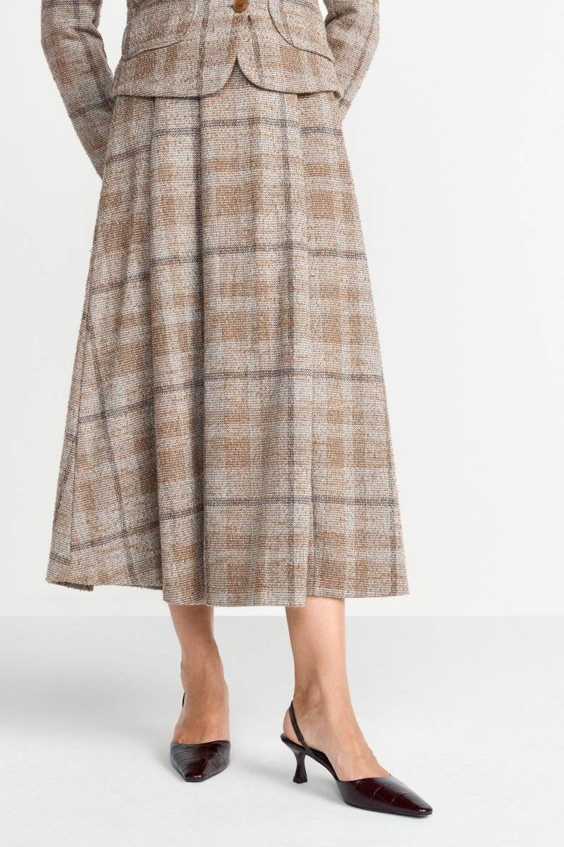 Eich & Royal Karierter High-Waist-Midirock Hotsell