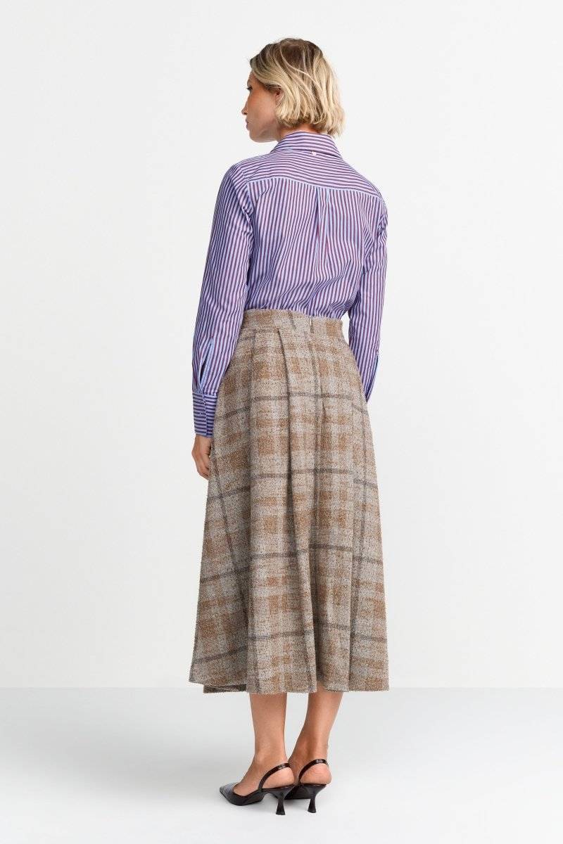Eich & Royal Karierter High-Waist-Midirock Hotsell