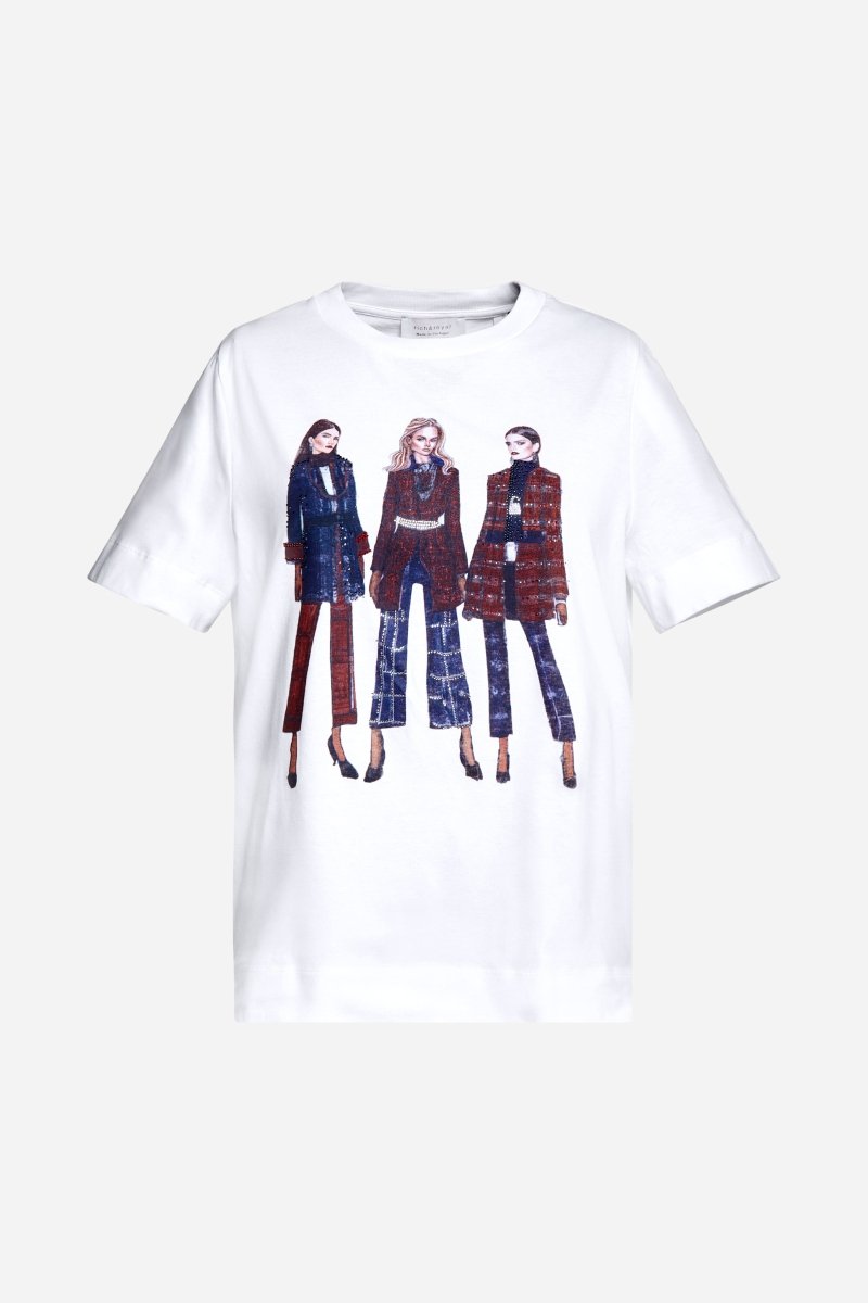 Eich & Royal Weißes T-Shirt mit Crew-Neck Verkauf