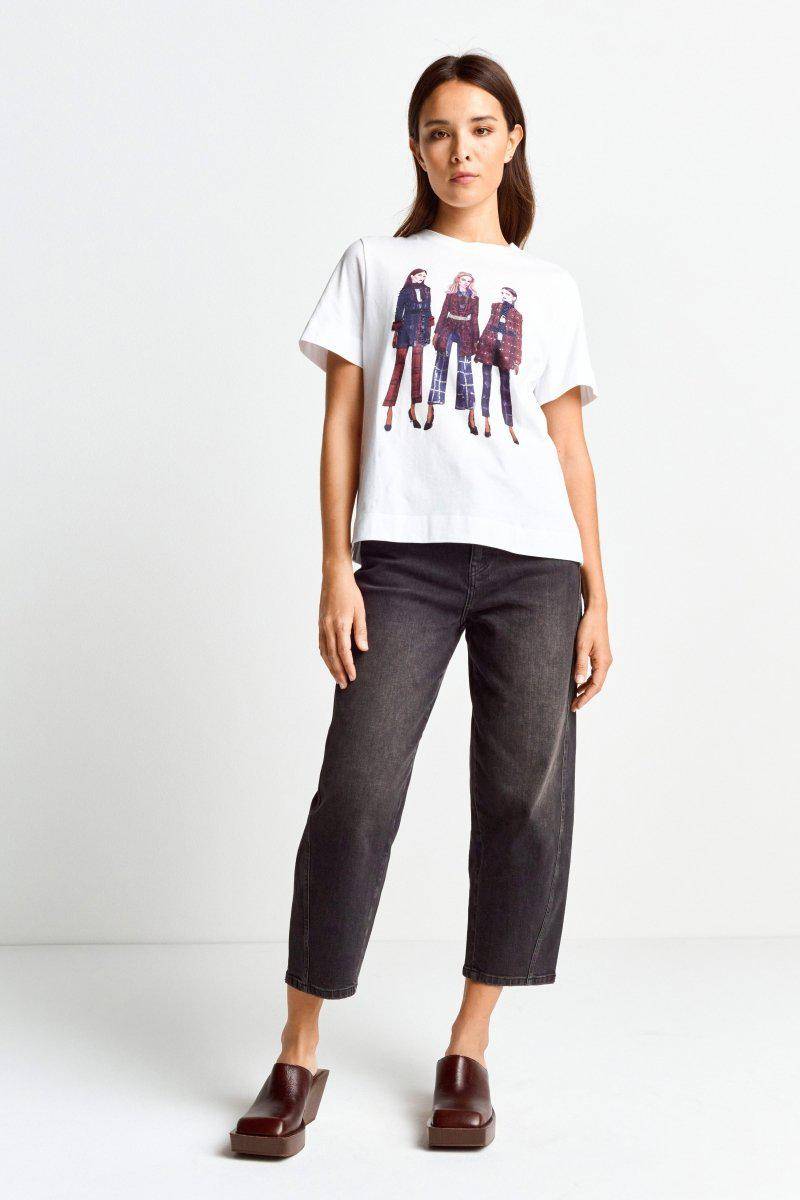 Eich & Royal Weißes T-Shirt mit Crew-Neck Verkauf