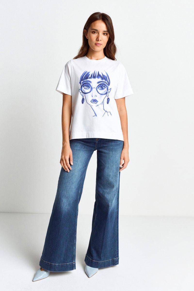 Eich & Royal T-Shirt mit Fashion-Print Günstiger Verkauf